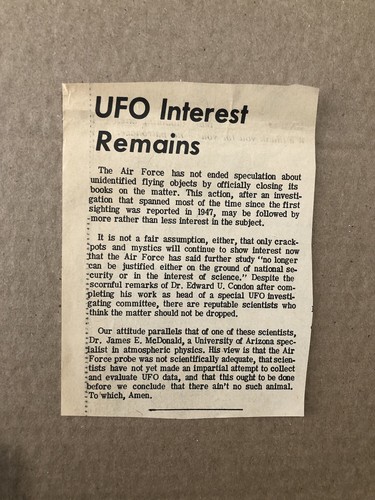 Vintage ufo newspaper - vintage,